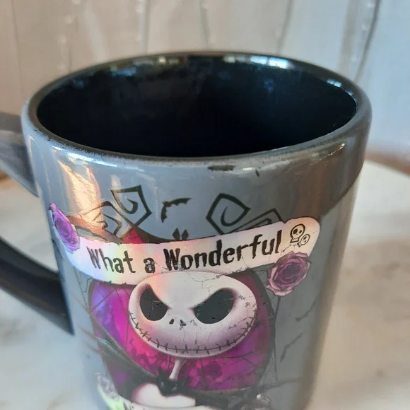 Disneys Tim Burton NBC Coffee Mug Gray Purple Jack Skellington 14oz - Picture 5 of 9